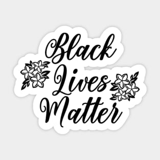 Black Lives Matter Flower Sticker